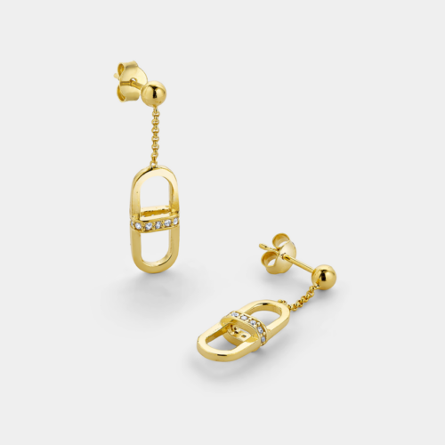 Κρεμαστά σκουλαρίκια με ορθογώνιο κρίκο, Vogue