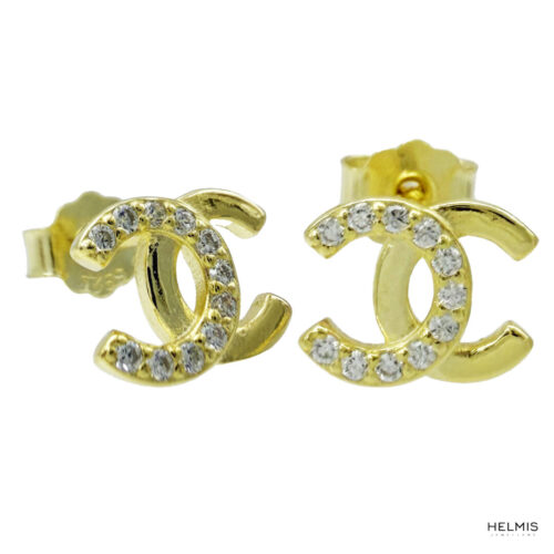 Καρφωτά σκουλαρίκια με σχέδιο